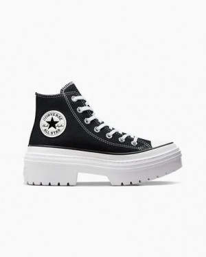 Black / White Converse Chuck Taylor All Star Lugged Heel Women Platform Shoes UK | C-01285349