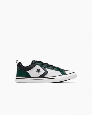 Green / Black / White Converse Pro Blaze Kids' Sneakers UK | C-91307259