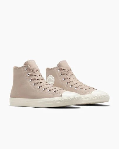 Beige White Converse CONS Chuck Taylor All Star Pro Nubuck Men Sneakers UK | C-31750469
