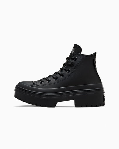 Black Converse Chuck Taylor All Star Lugged Heel Platform Waterproof Women Boots UK | C-96350419
