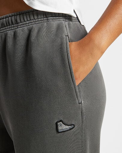 Black Converse Go-To Sneaker Patch Loose-Fit Men Sweatpants UK | C-80152379