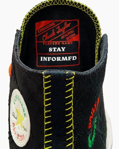 Black / Multicolor Converse Converse x Daily Paper Chuck 70 Men Sneakers UK | C-62048519