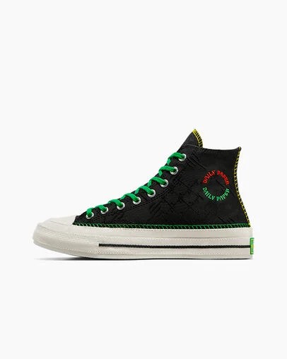 Black / Multicolor Converse Converse x Daily Paper Chuck 70 Men Sneakers UK | C-62048519