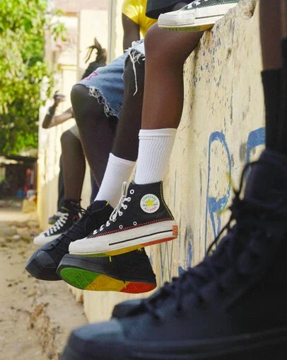 Black / Multicolor Converse Converse x Daily Paper Chuck 70 Men Sneakers UK | C-62048519