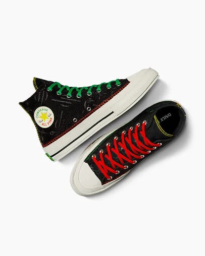 Black / Multicolor Converse Converse x Daily Paper Chuck 70 Men Sneakers UK | C-62048519
