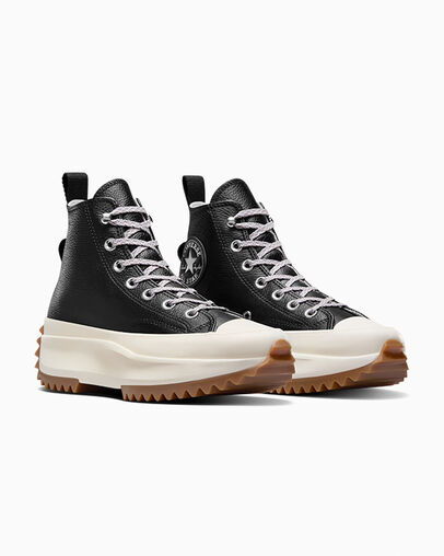 Black / Orange Converse Run Star Hike Women Platform Shoes UK | C-90237159