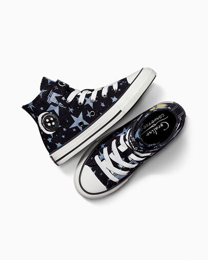 Black / Pink Converse Converse x Coraline Chuck Taylor All Star Easy On Kids' Sneakers UK | C-24635979