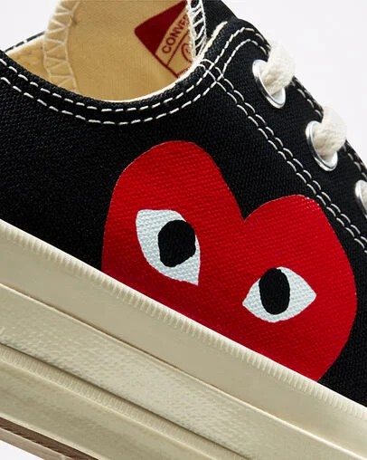 Black / White / Red Converse Converse x PLAY Comme des Garçons Chuck 70 Men Sneakers UK | C-87062419