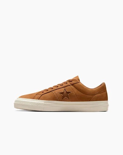 Brown Converse CONS One Star Pro Nubuck Women Tennis Shoes UK | C-05793169