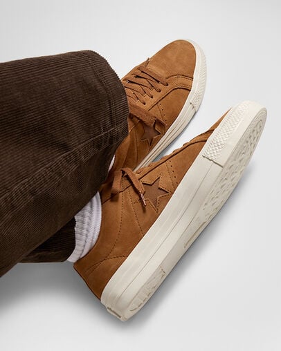 Brown Converse CONS One Star Pro Nubuck Women Tennis Shoes UK | C-05793169