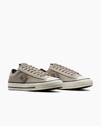 Grey Brown Converse Star Player 76 Luxe Men Tennis Shoes UK | C-19586329