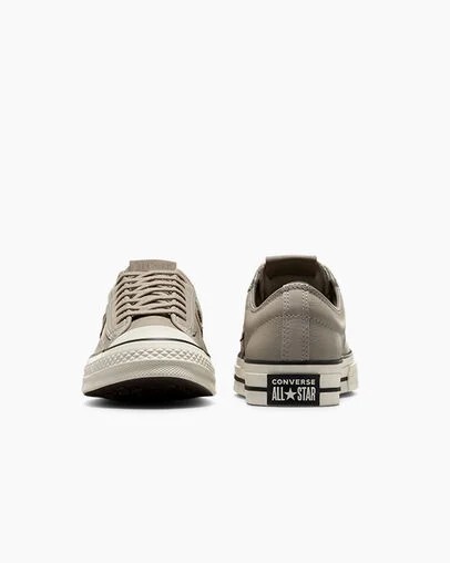 Grey Brown Converse Star Player 76 Luxe Men Tennis Shoes UK | C-19586329