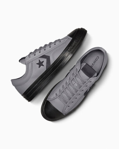 Grey / Black Converse Star Player 76 Luxe Men Tennis Shoes UK | C-01423769