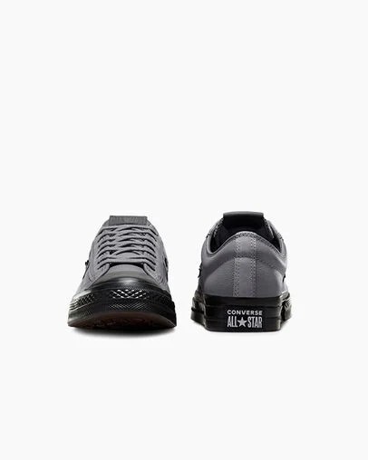Grey / Black Converse Star Player 76 Luxe Men Tennis Shoes UK | C-01423769