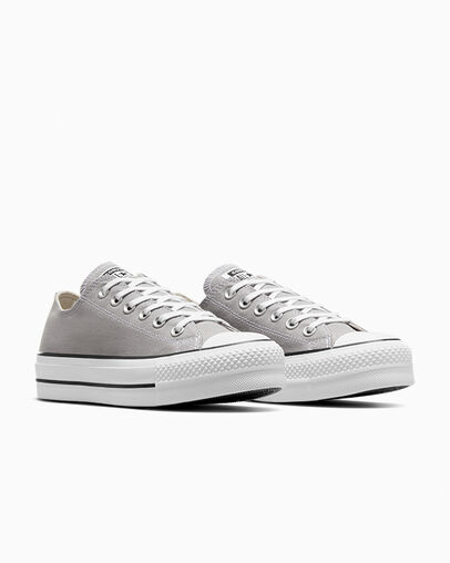 Grey / White / Black Converse Chuck Taylor All Star Lift Women Platform Shoes UK | C-58429079