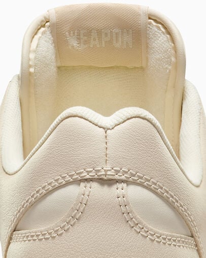 Light Beige Converse Weapon Leather Men Tennis Shoes UK | C-21036479