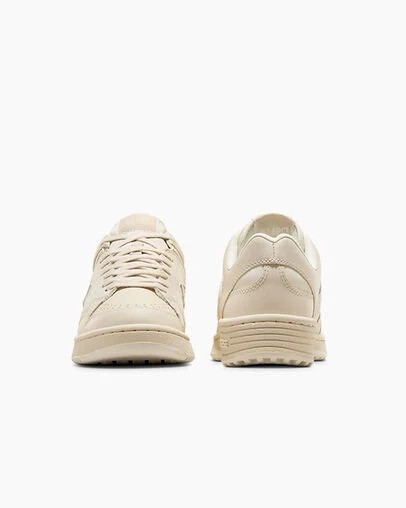 Light Beige Converse Weapon Leather Women Basketball Shoes UK | C-87469329