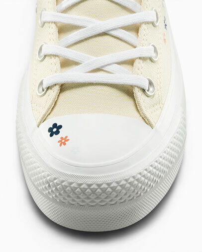 Light Beige / White / Coral Converse Chuck Taylor All Star Lift Women Platform Shoes UK | C-19705849