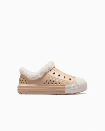 Light Brown Converse Chuck Taylor All Star Play Lite CX Sherpa Kids\' Sneakers UK | C-09614759