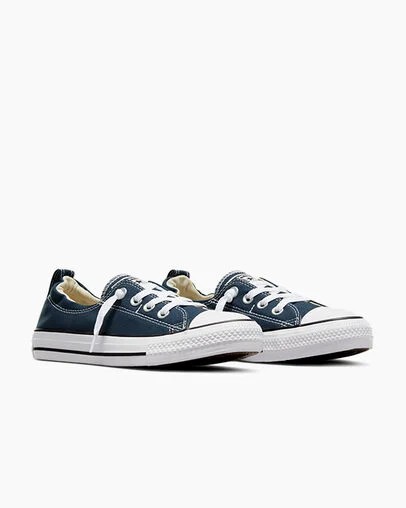 Navy Converse Chuck Taylor All Star Shoreline Women Slip On Shoes UK | C-16320789
