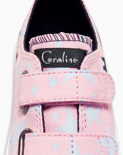 Pink / Black Converse Converse x Coraline Chuck Taylor All Star Kids' Sneakers UK | C-50648919