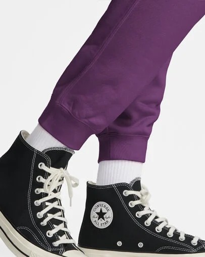 Purple Converse Go-To Embroidered Star Chevron Standard-Fit Men Sweatpants UK | C-54683099