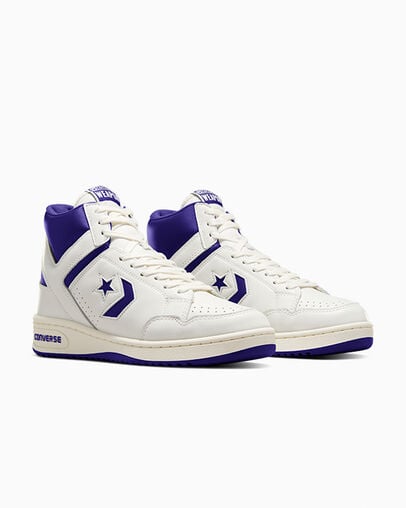 Purple / White Converse Weapon Women Boots UK | C-05436989