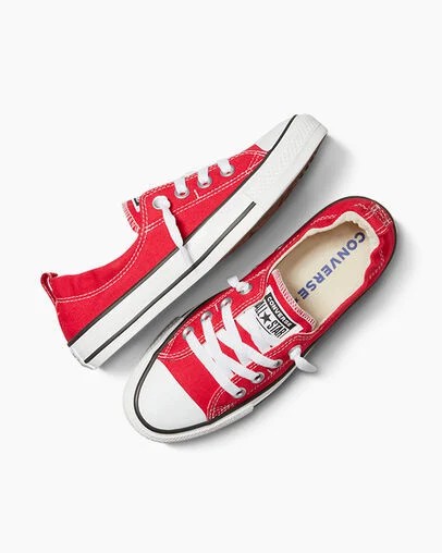 Red Converse Chuck Taylor All Star Shoreline Women Slip On Shoes UK | C-54869029