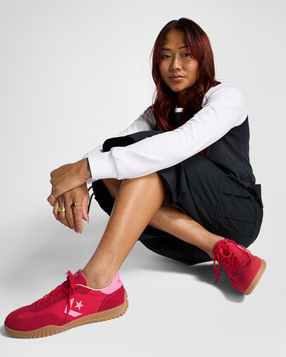Red / Pink Converse Run Star Men Trainers UK | C-46513879