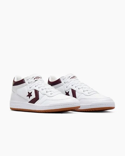 White Converse CONS Fastbreak Pro Leather & Nylon Women Boots UK | C-98437129