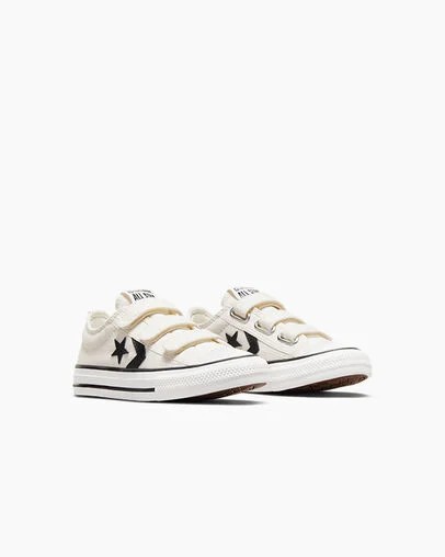 White / Black Converse Star Player 76 Kids' Sneakers UK | C-87965439