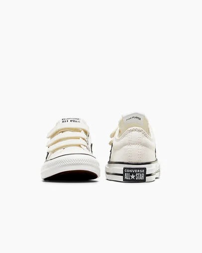 White / Black Converse Star Player 76 Kids' Sneakers UK | C-87965439