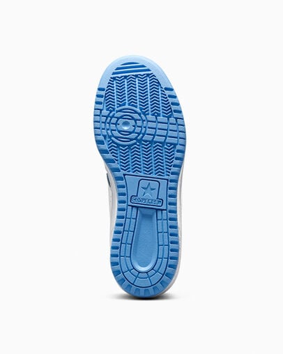 White / Blue Converse Weapon Leather Women Basketball Shoes UK | C-67304159
