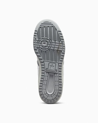 White / Grey Converse Weapon Leather Women Basketball Shoes UK | C-78063499