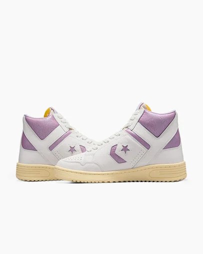 White / Purple Converse Shai Weapon Men Basketball Shoes UK | C-67125989