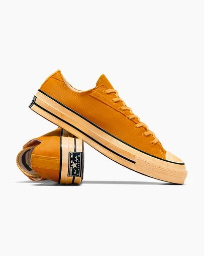 Yellow / Black Converse Chuck 70 Upcycled Men Tennis Shoes UK | C-95847619